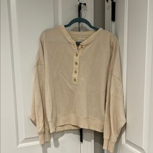 Cream Women's Henley Top